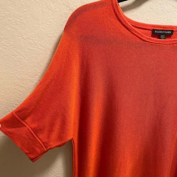 Eileen Fisher Short Sleeve Silk Blend Knit T-Shirt Size M - Picture 4 of 6